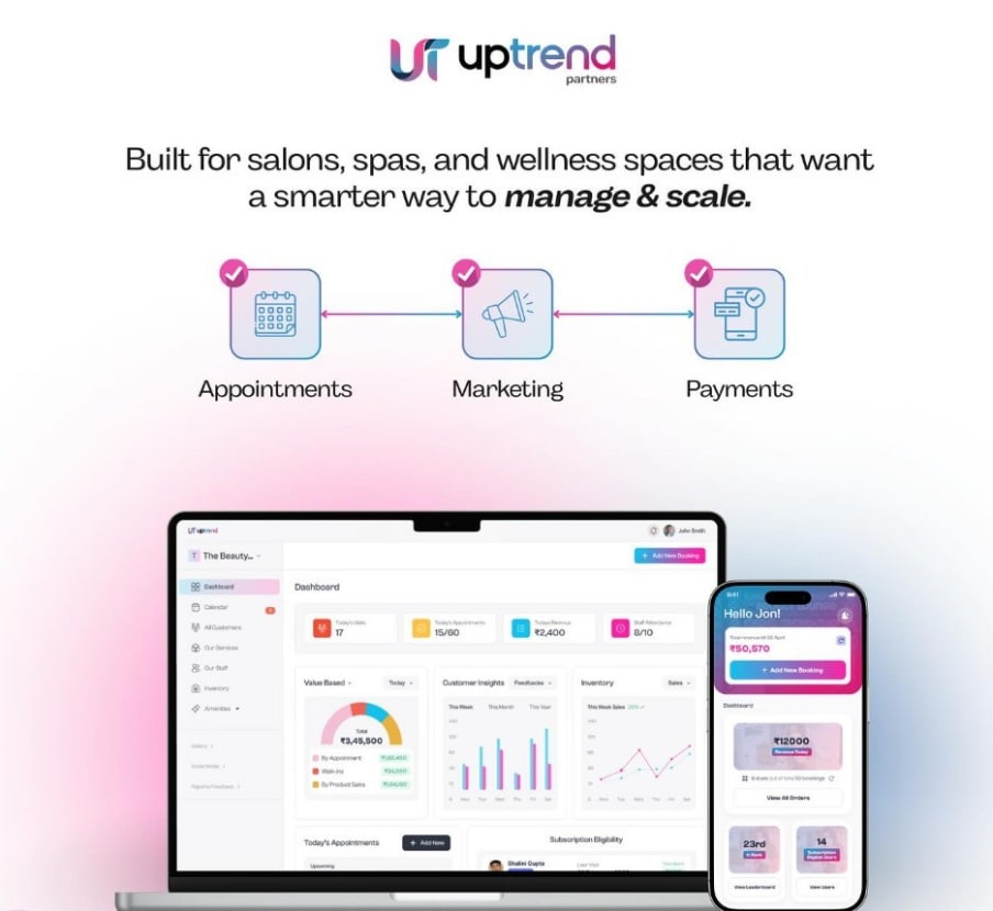 'Uptrend' brings you a trusted beauty, grooming & wellness booking platform - 'Keep Glowing, Keep Growing'