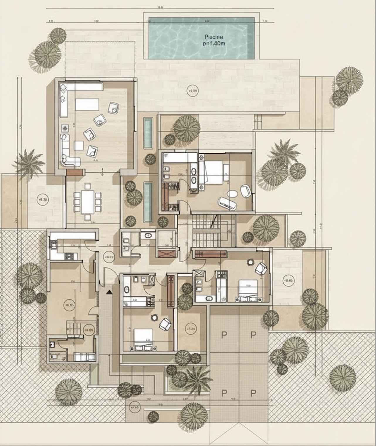 Villa Ziria — Plan RDC