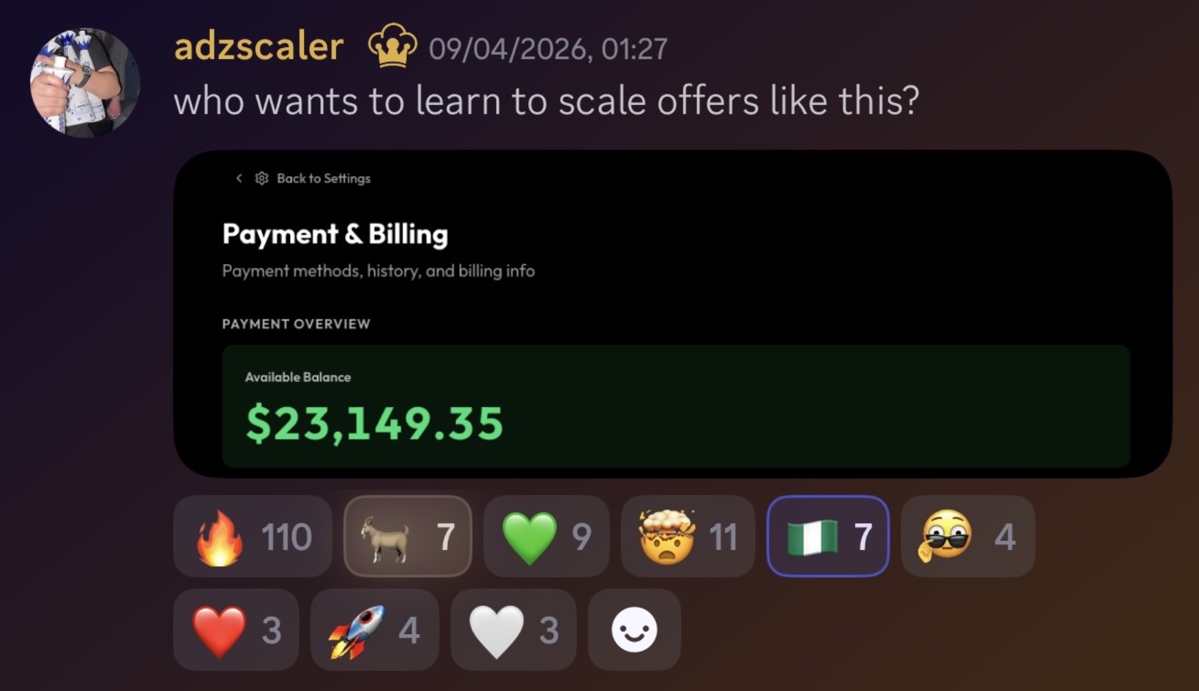 Earnings proof