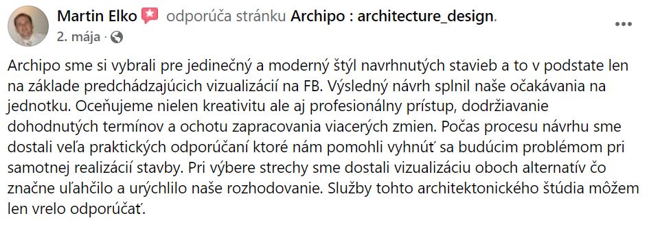 Realizácia firmy Ing. arch. Michal Pods _ ARCHIPO – Interiérový dizajn – Zákamenné