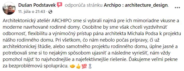 Realizácia firmy Ing. arch. Michal Pods _ ARCHIPO – Interiérový dizajn – Zákamenné