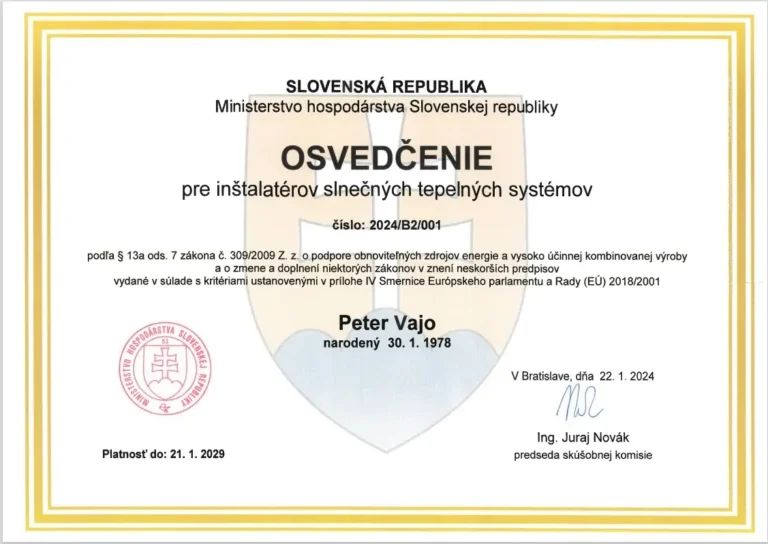 Realizácia firmy Peter Vajo SOLARTECH – Elektrikári – Stožok
