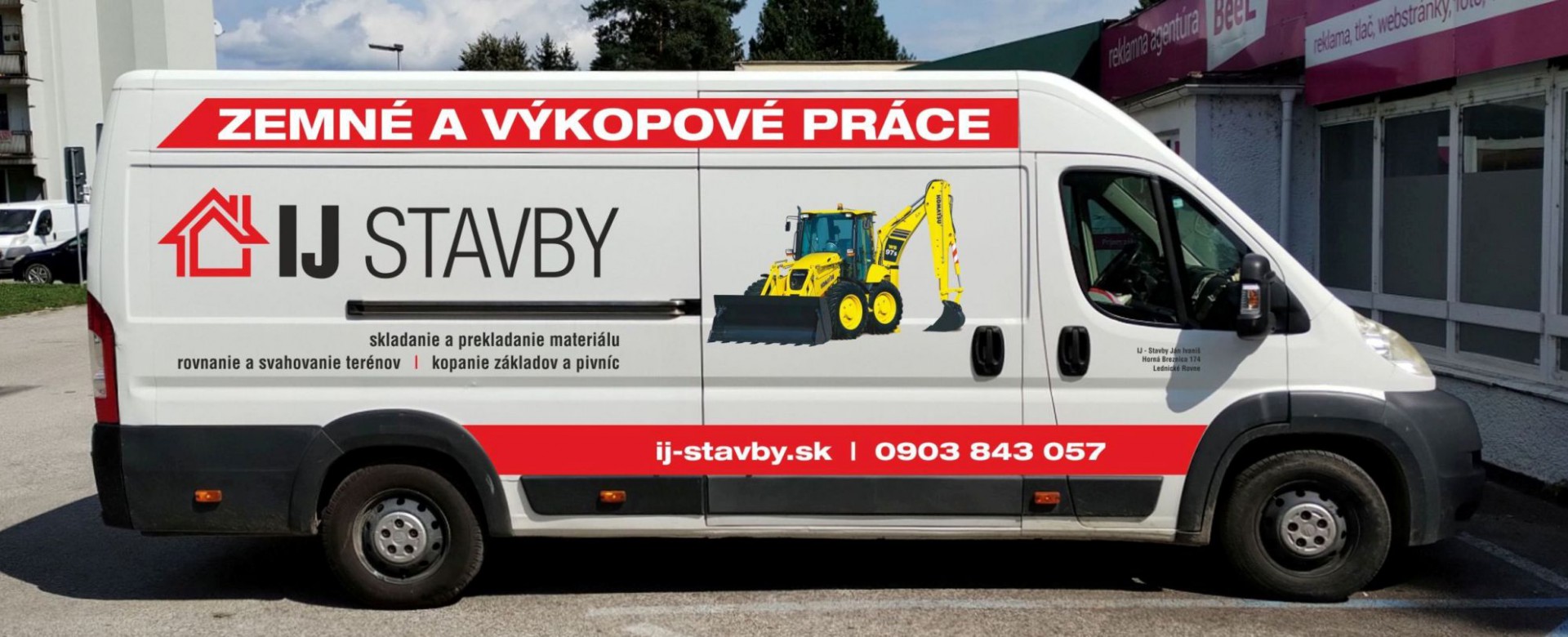 Realizácia firmy IJ-STAVBY s.r.o. – Výkopové práce / bagrista – Lednické Rovne