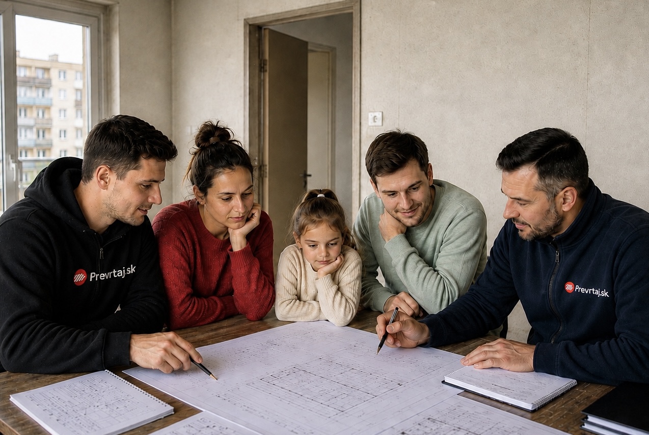 Realizácia firmy Prevrtaj.sk® - Jadrové vŕtanie / Rezanie panelu / Rezanie betónu / Zosilňovanie konštrukcií / Statický posudok – Fasády a zateplenie domov – Prešov
