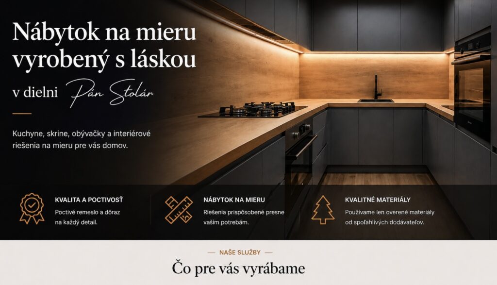 Realizácia firmy Pán Stolár – Nábytok na mieru a montáž nábytku – Dolné Srnie