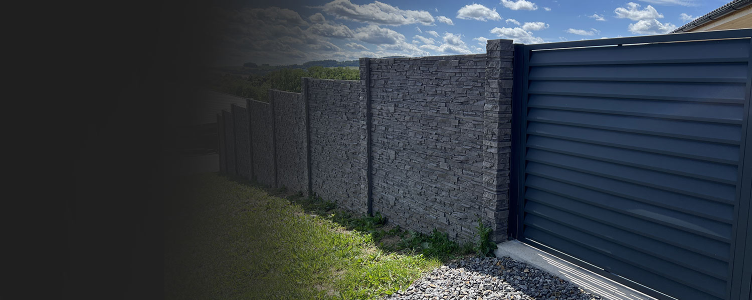 Realizace firmy Betonové ploty exclusive – Ploty a brány – Volyně