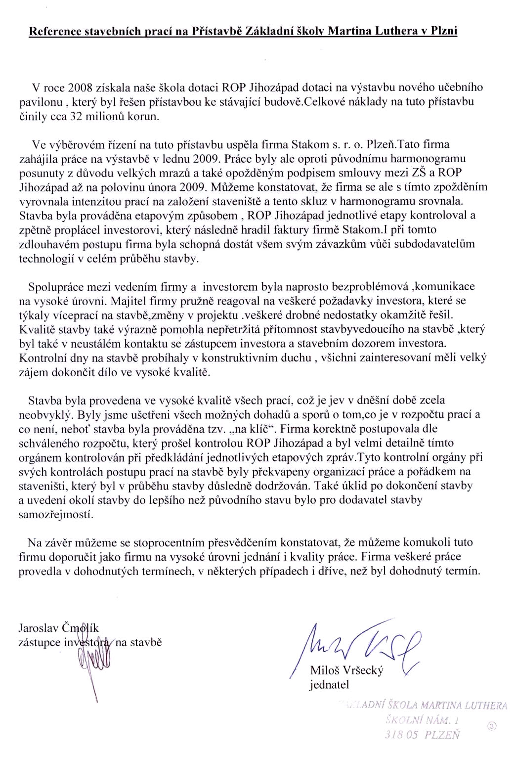 Realizace firmy STAKOM, spol. s r.o. – Fasády a zateplení domů – Plzeň