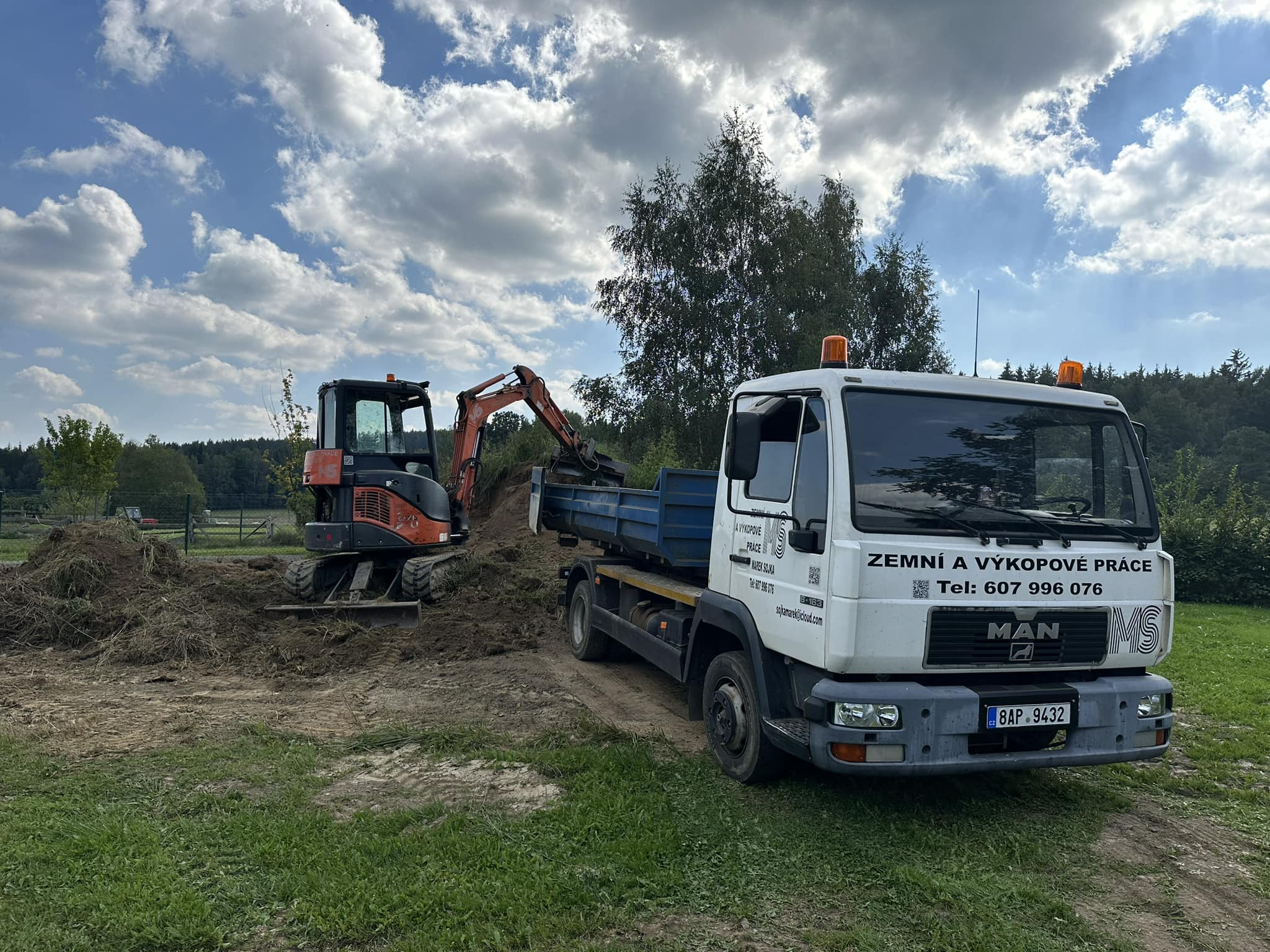 Realizace firmy Marek Sojka – Výkopové práce / bagrista – Hošťka