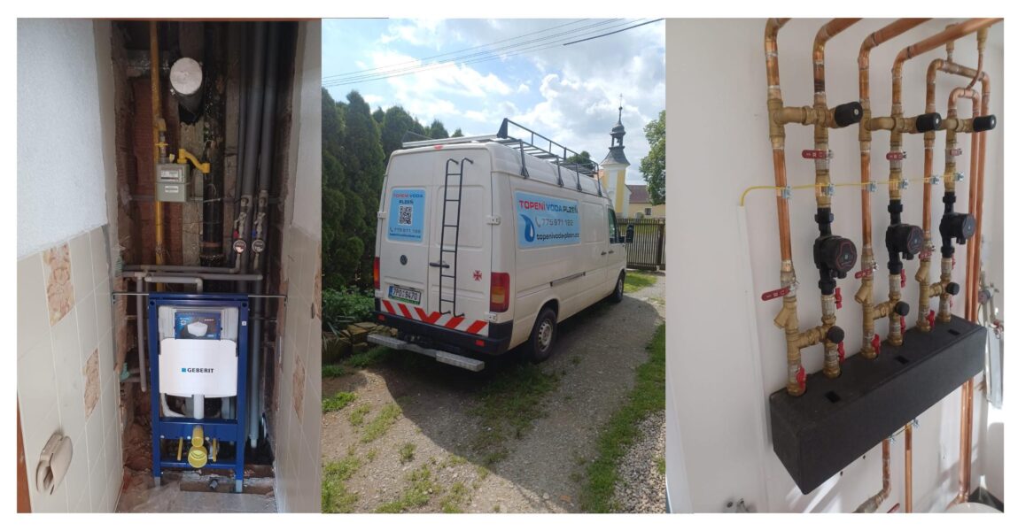 Realizace firmy Topení,voda – Topení, krby, tepelná čerpadla – Nadryby