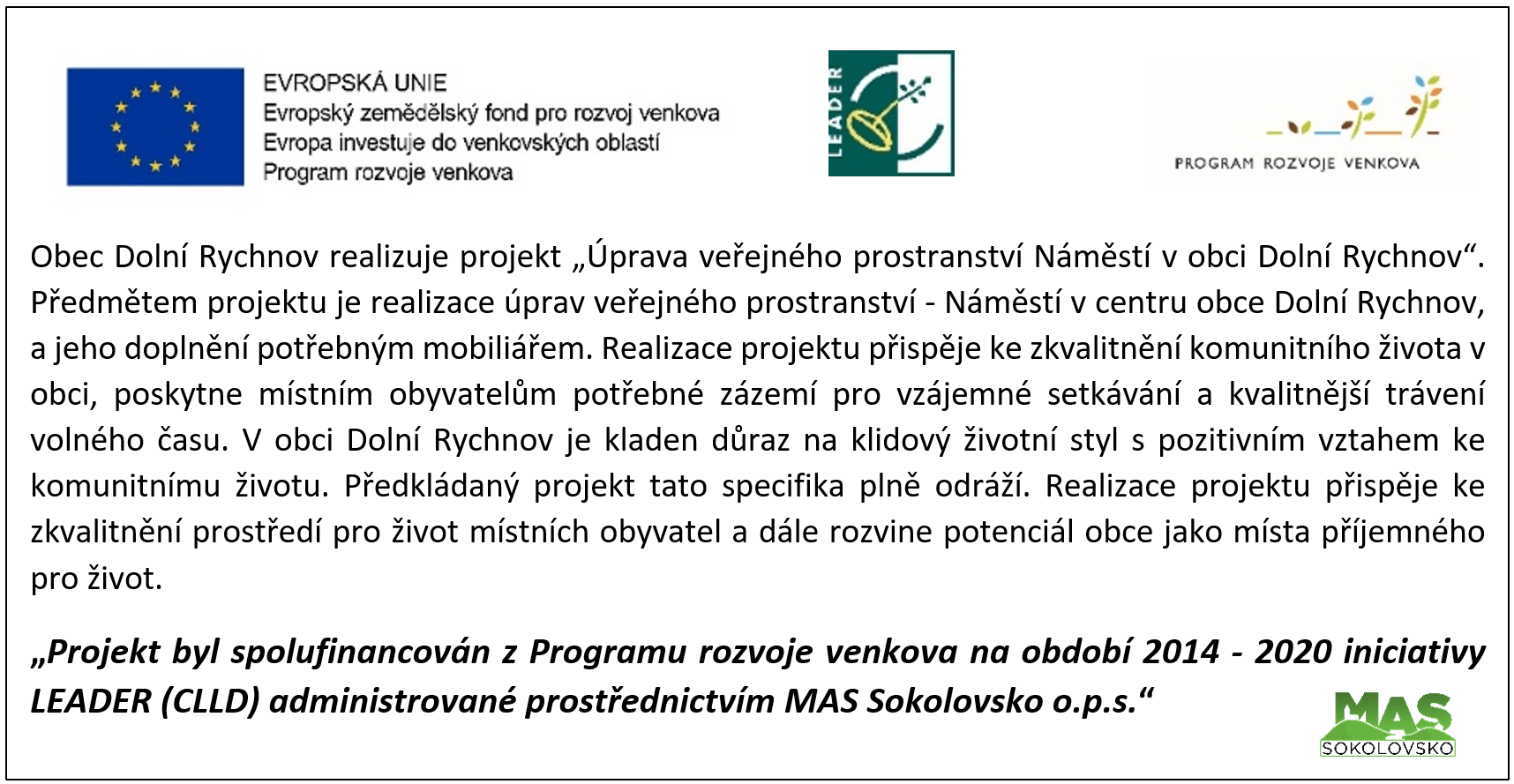 Realizace firmy ChanGroup s.r.o. – Elektrikáři – Dolní Rychnov