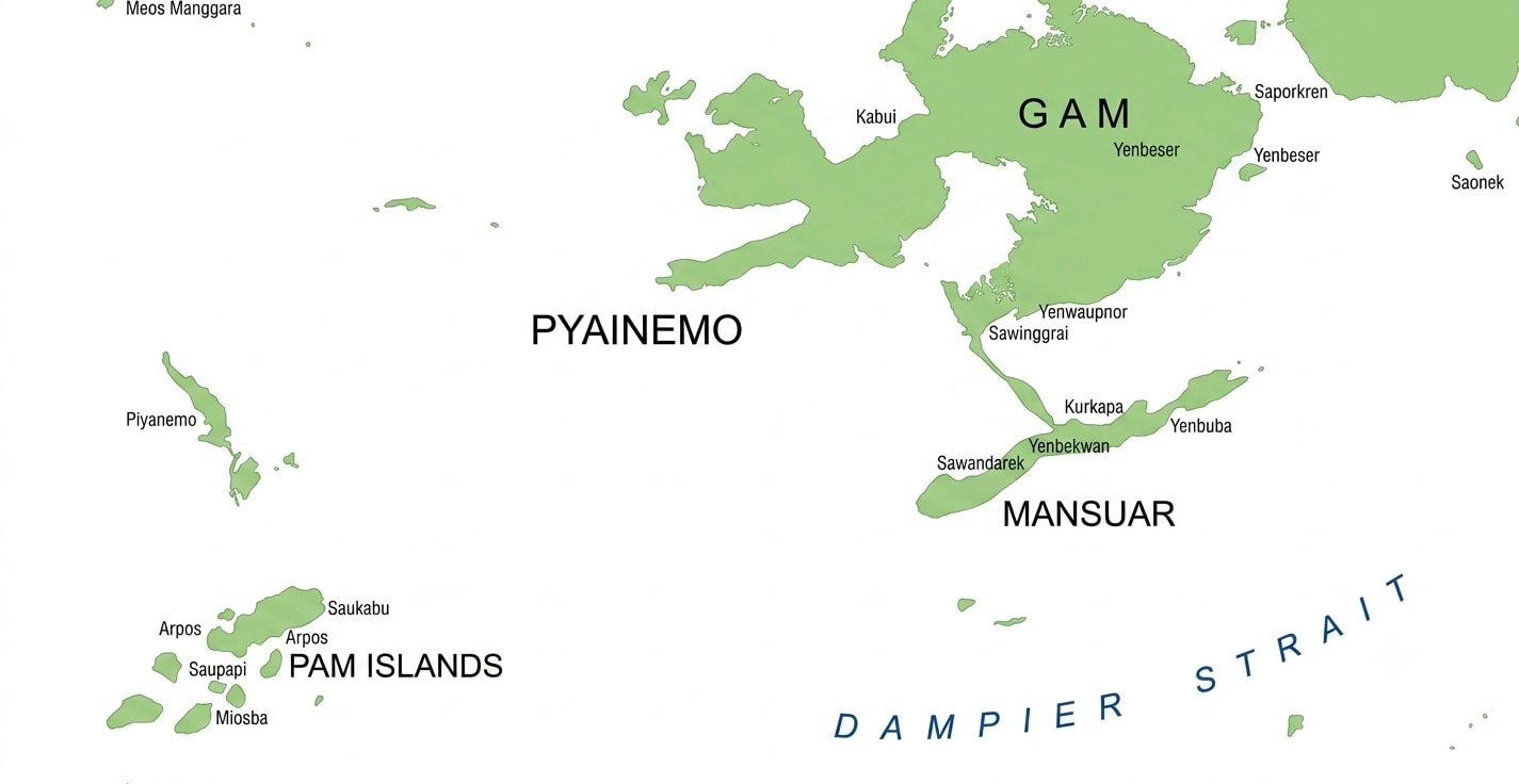 Map of Raja Ampat