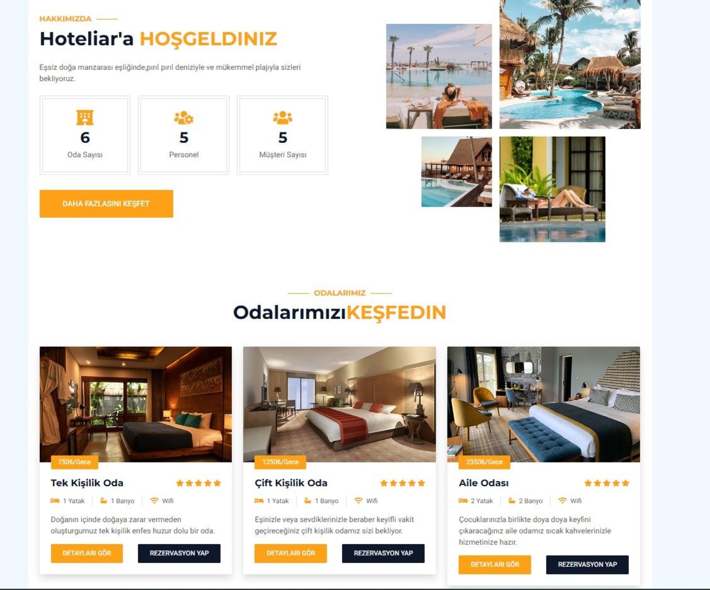 Hoteiler Otel Rezervasyon Sistemi proje görseli