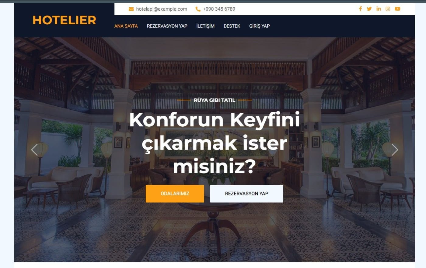 Hoteiler Otel Rezervasyon Sistemi proje görseli