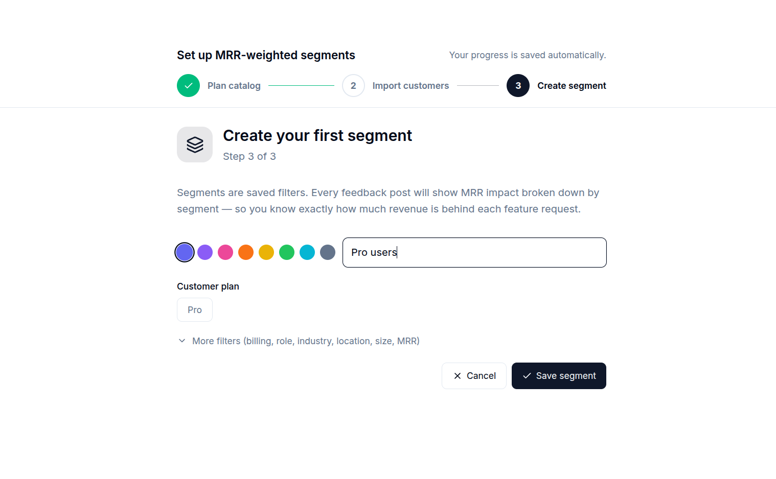 Feeduro segmentation step 3