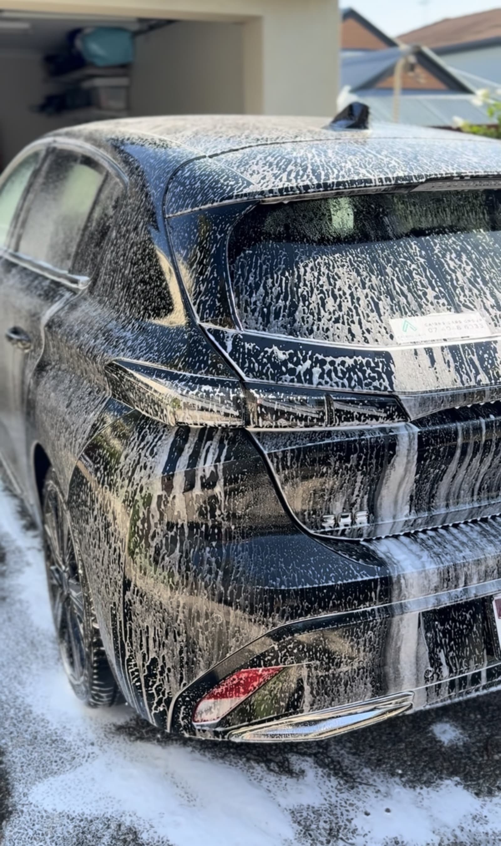 Mobile express car wash Brisbane — snow foam pre-wash by HaDa Detailing