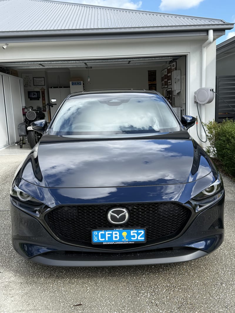 Blue Mazda after ceramic coating, Brisbane