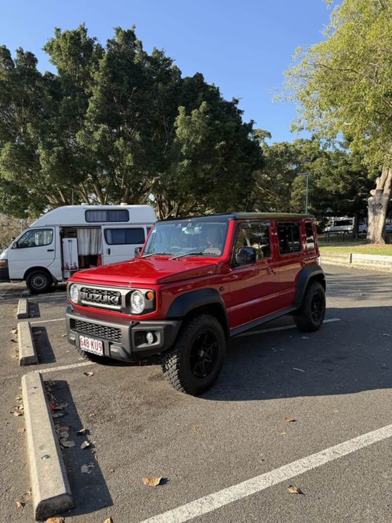 Ceramic coated red Suzuki Jimny, Brisbane
