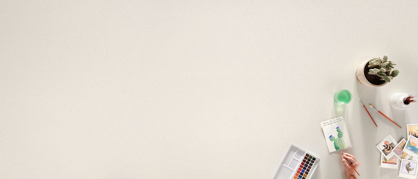 Aruca White Quartz Countertop Sample