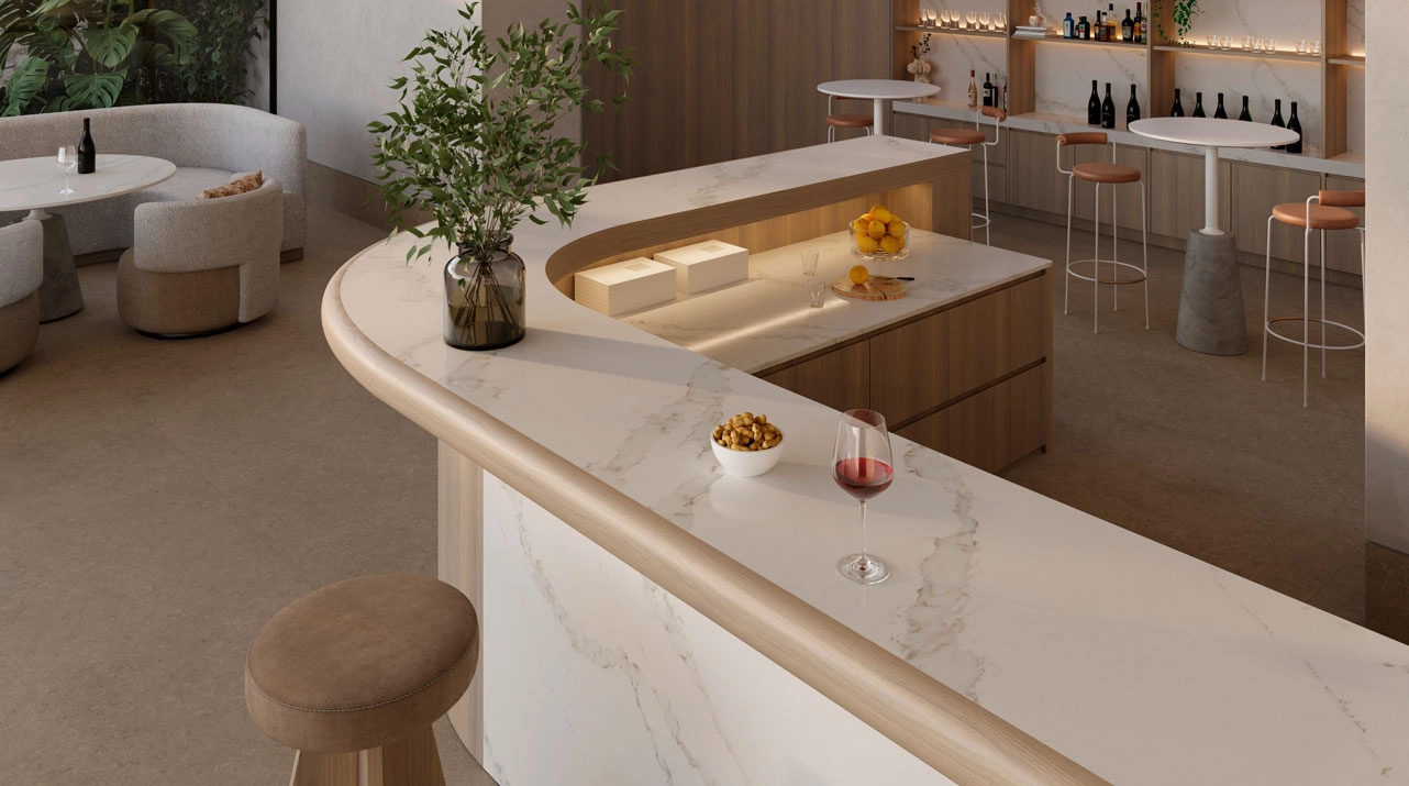 Caesarstone 8103 Calacatta Nobella Kitchen