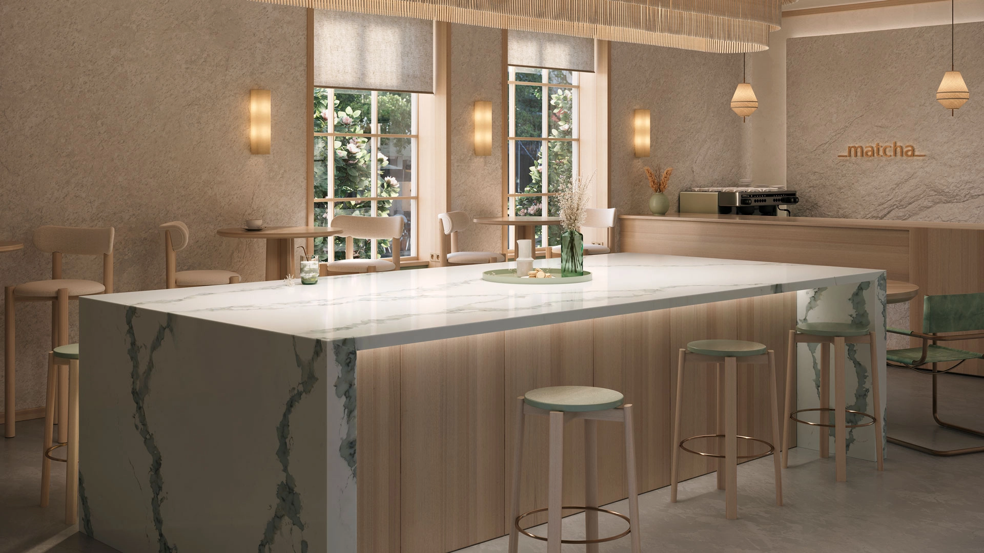 Caesarstone 8104 Calacatta Thyme Kitchen