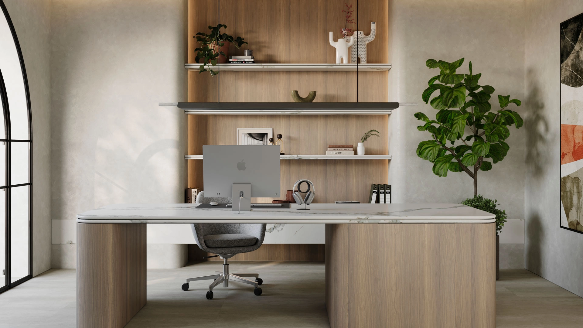 Caesarstone 8104 Calacatta Thyme Room