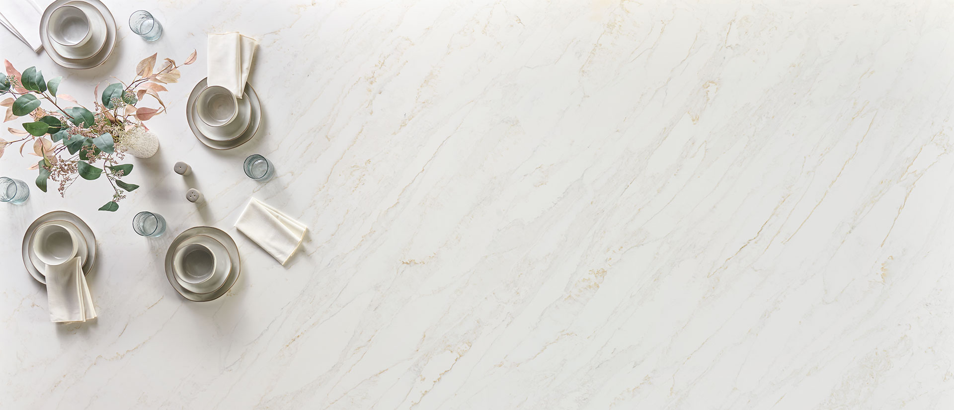 Calacatta Premata Quartz Countertop with a Culinary Vignette