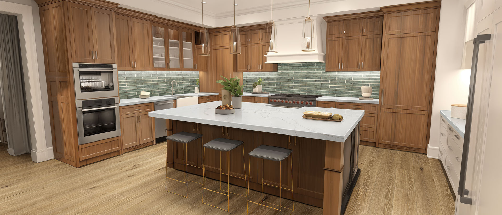 Calacatta Prado Quartz Countertop in Kitchen