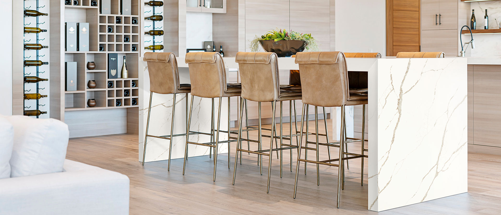 Calacatta Laza Oro Quartz Countertop kitchen