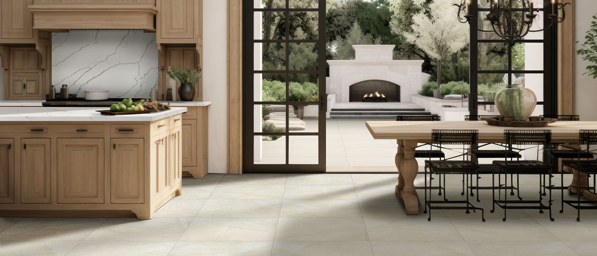 Calacatta Laza Oro Quartz Countertop in Kitchen