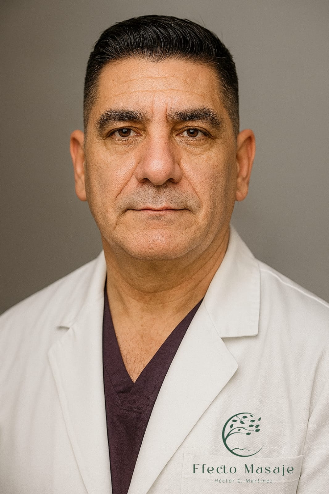 Héctor dando masaje