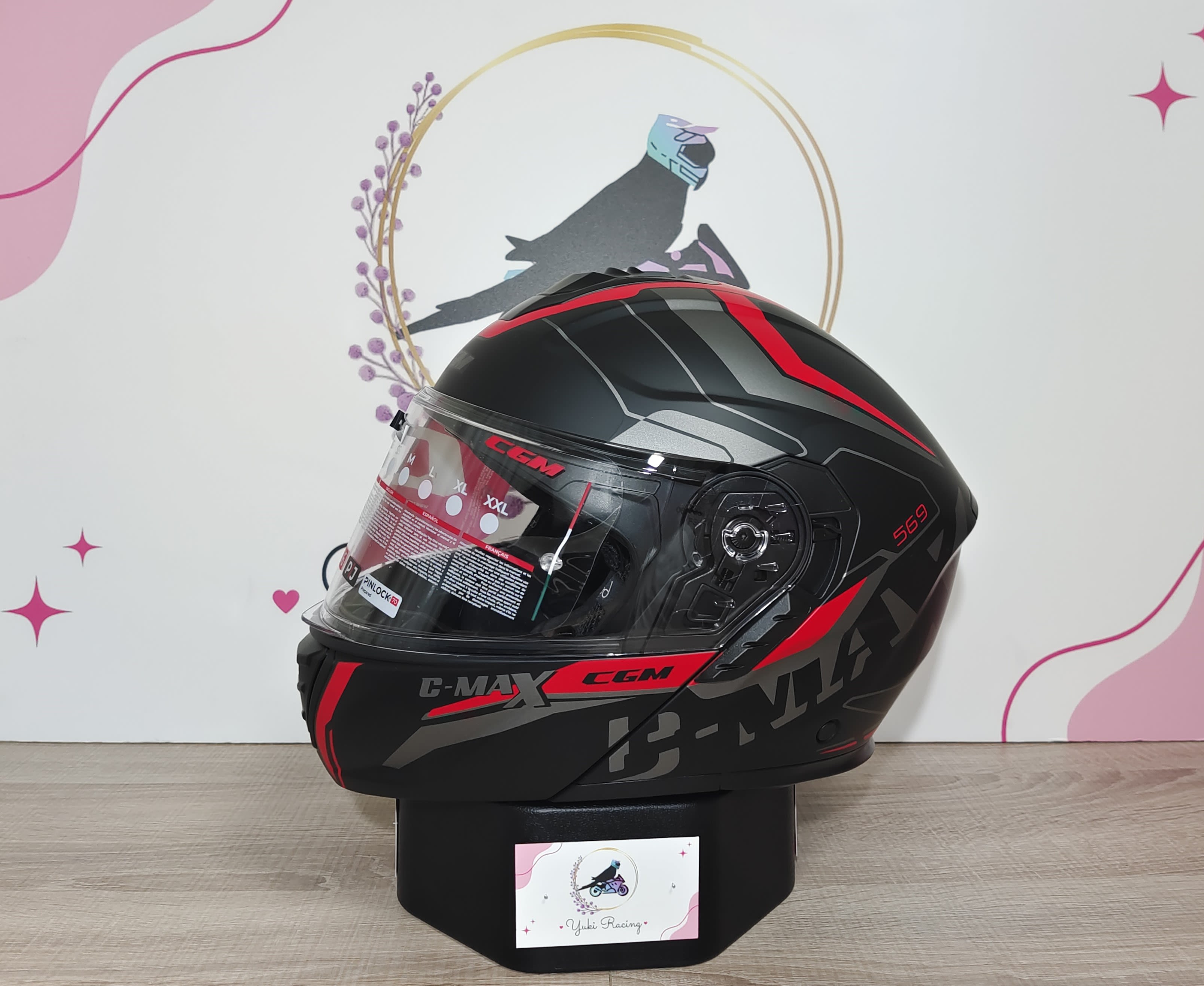 569G C-Max City Negro Rojo - 4