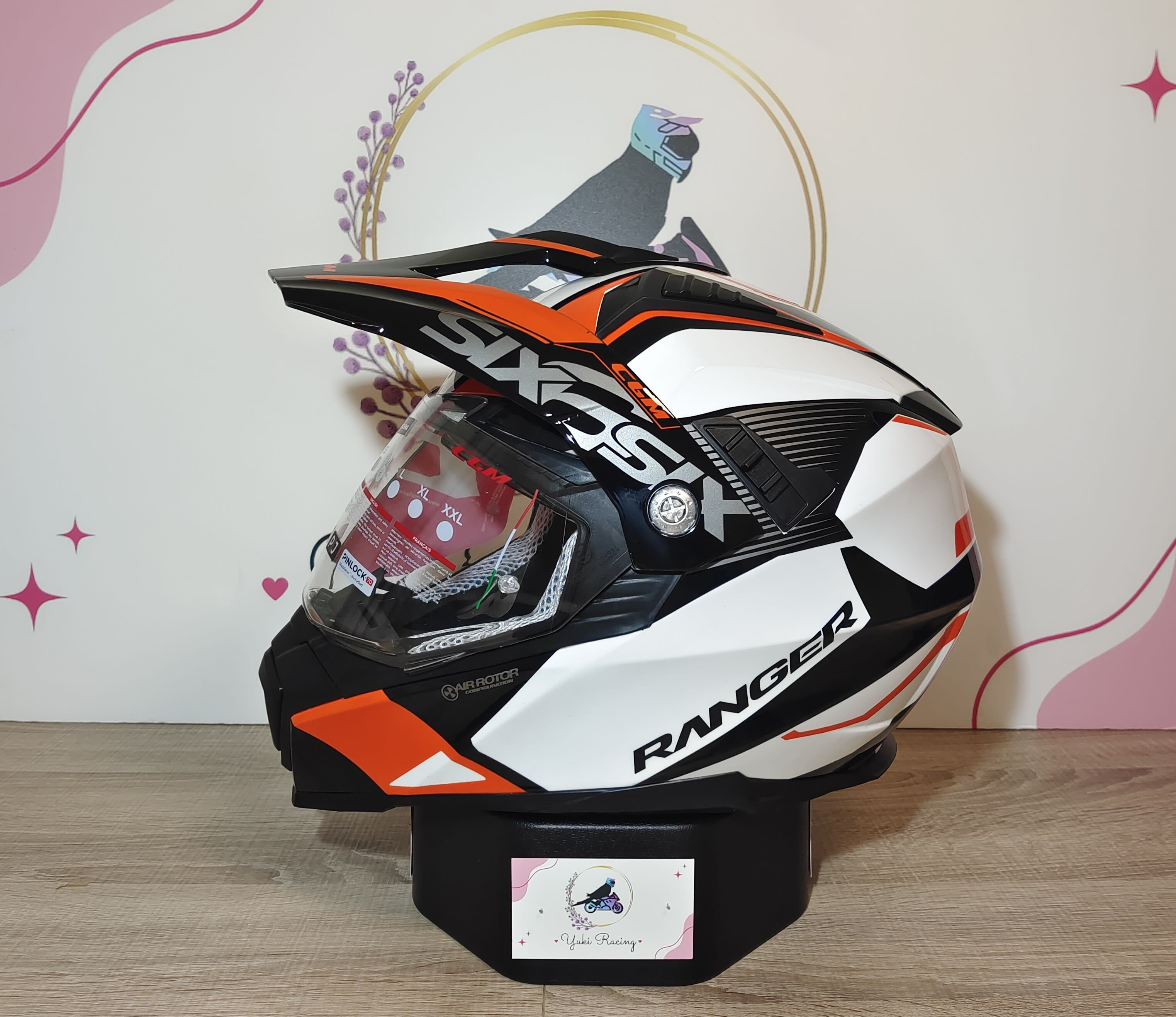 666G Twin Ranger Blanco Naranja - 3