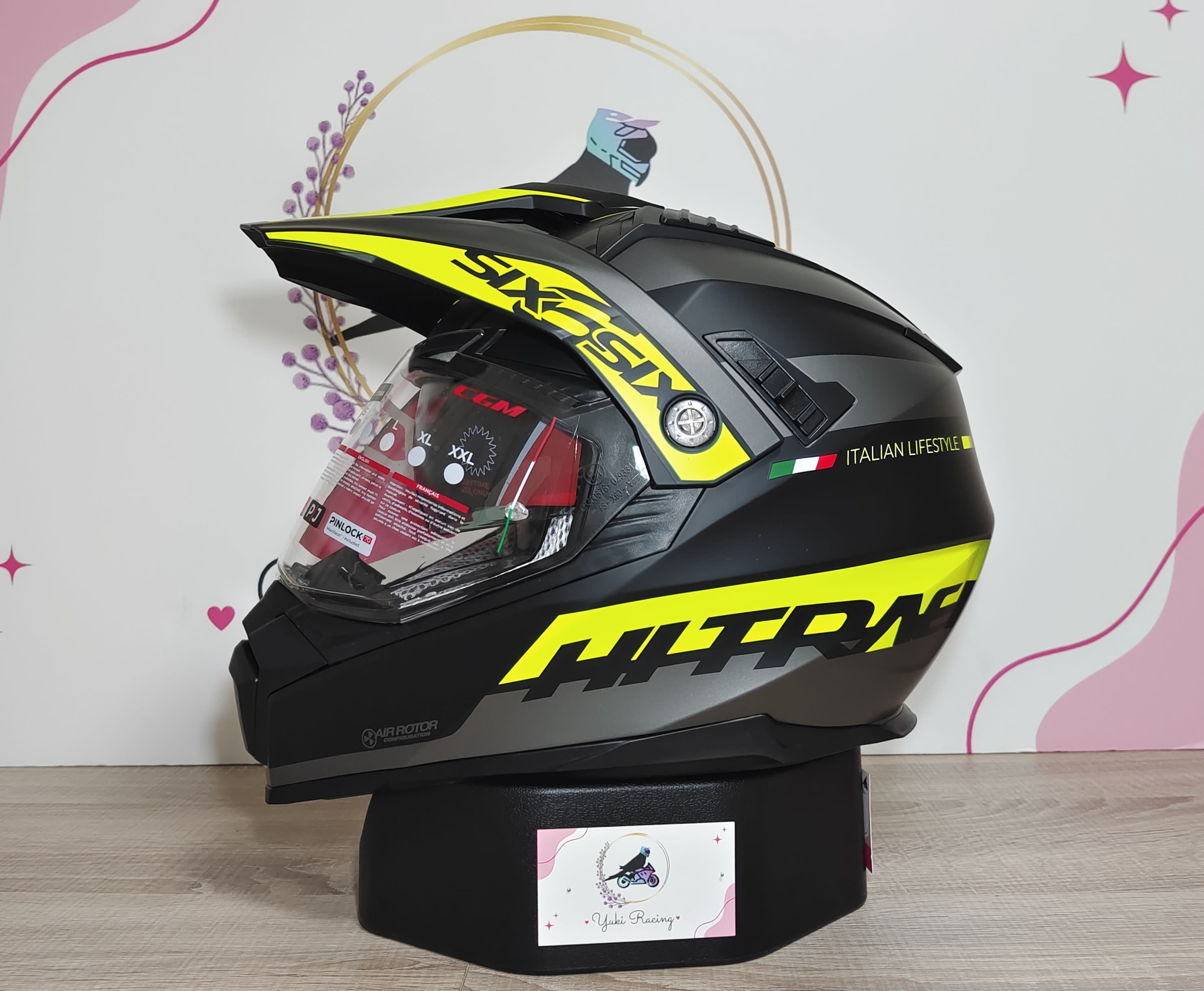 666S Twin Hitrack Negro Amarillo - 3