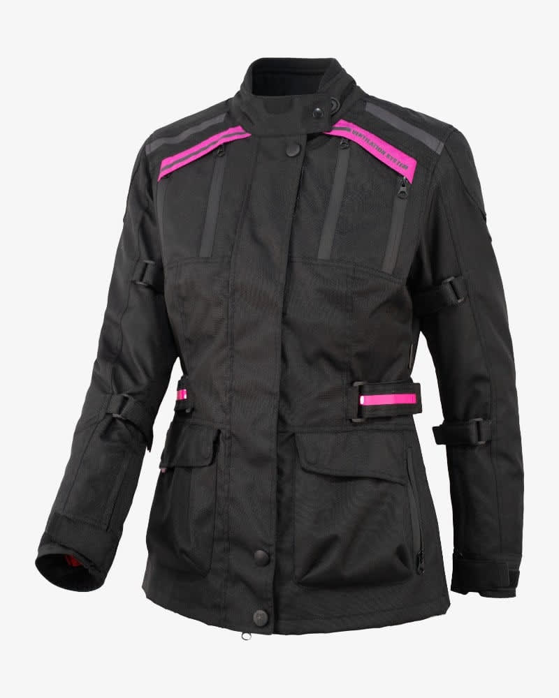 Chaqueta By City Africa Mujer Negro Rosa - 1