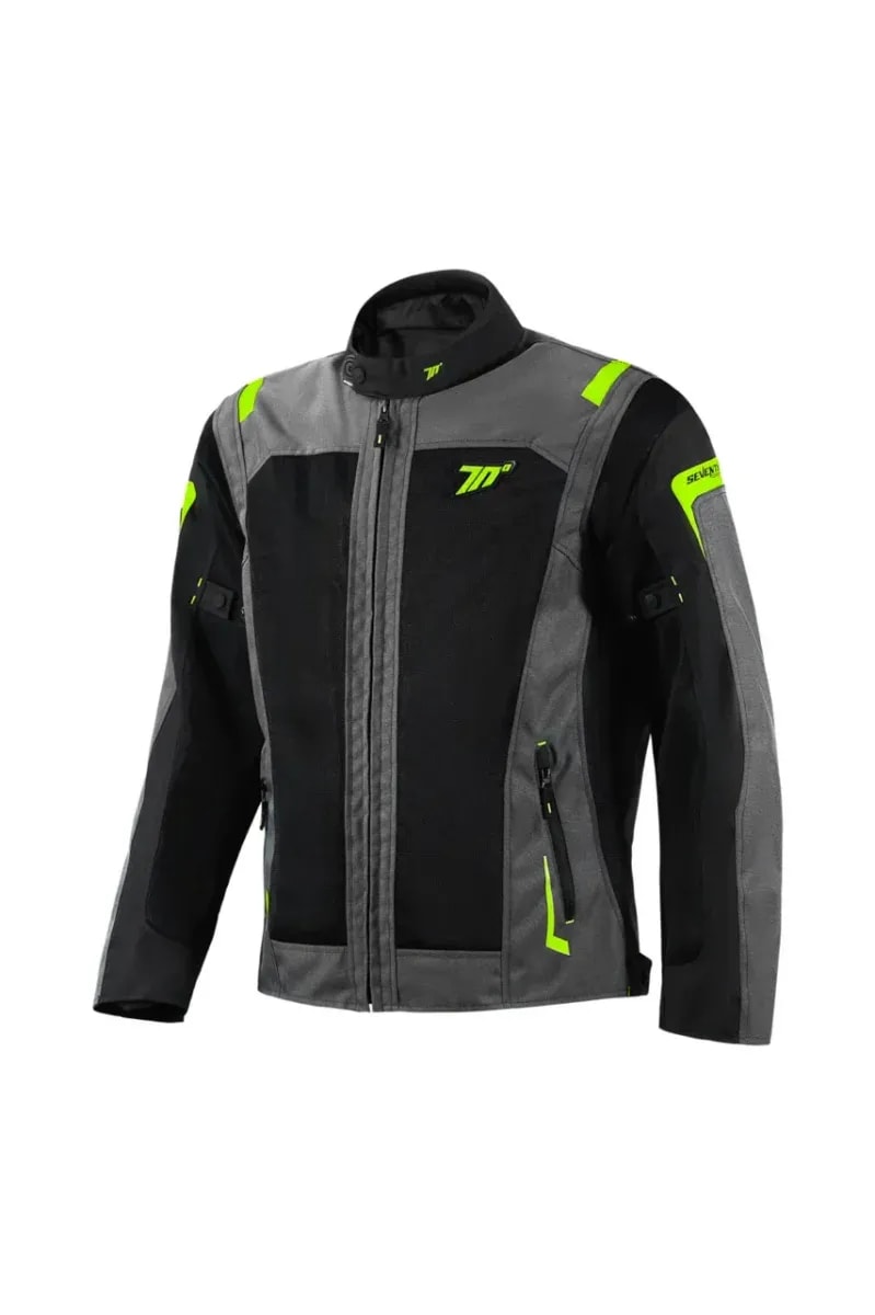Chaqueta Seventy SD-JT66 Sahara Hombre Gris Amarillo Flúor - 1