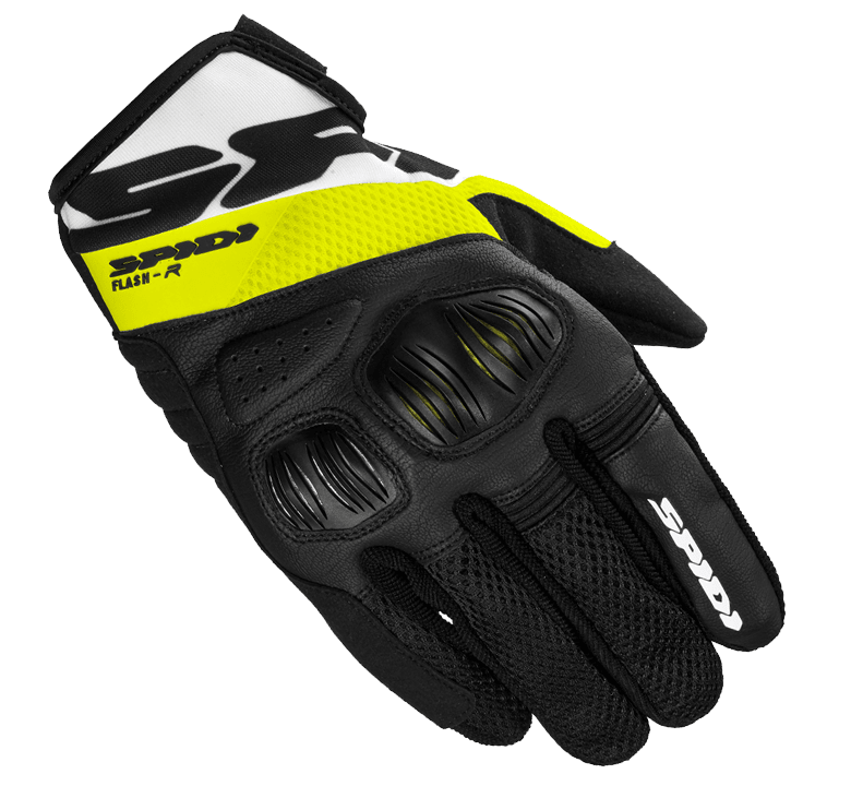 Guantes Spidi Flash-R EVO Hombre Negro Flúor - 1