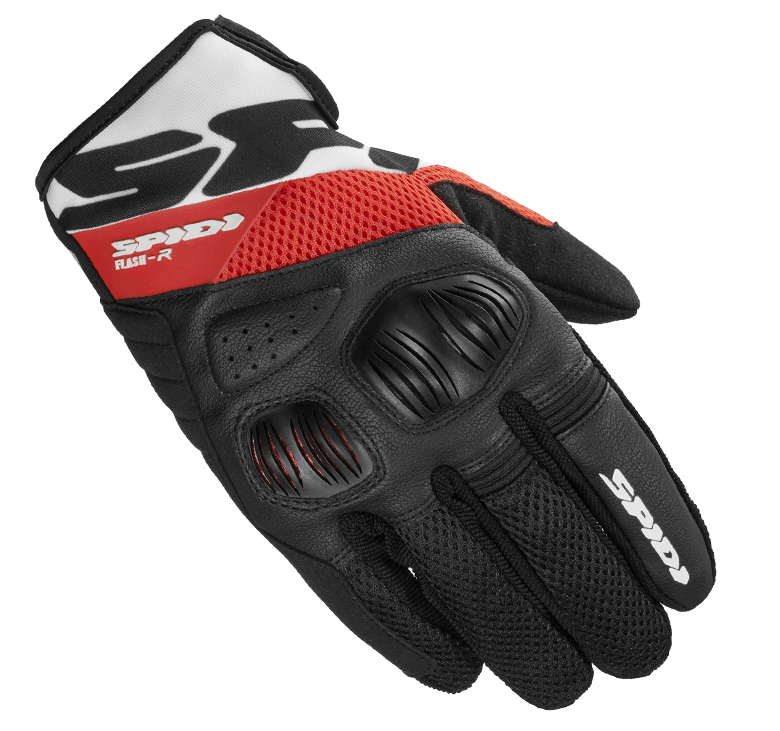 Guantes Spidi Flash-R EVO Hombre Negro Rojo - 1