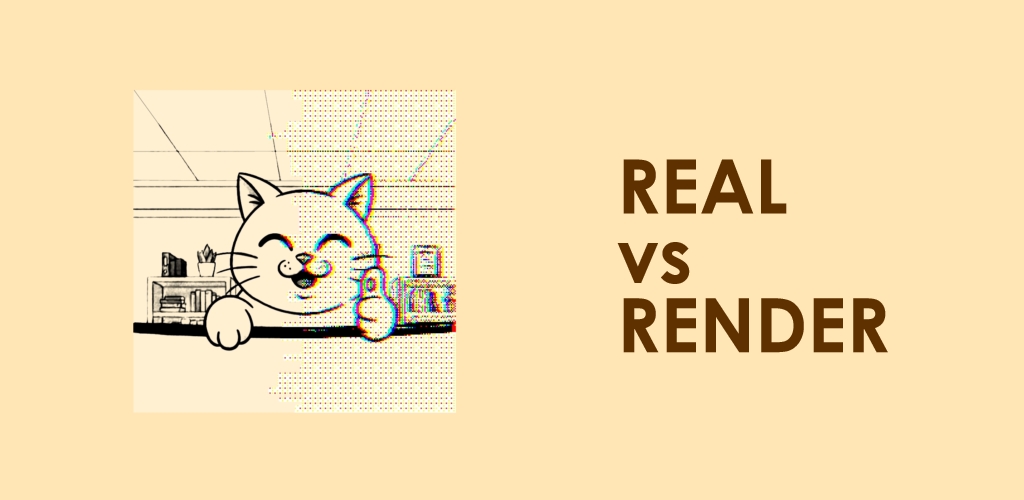 REAL vs RENDER thumbnail
