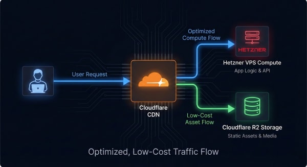 Hybrid Sovereignty Cloud Architecture using Hetzner and Cloudflare