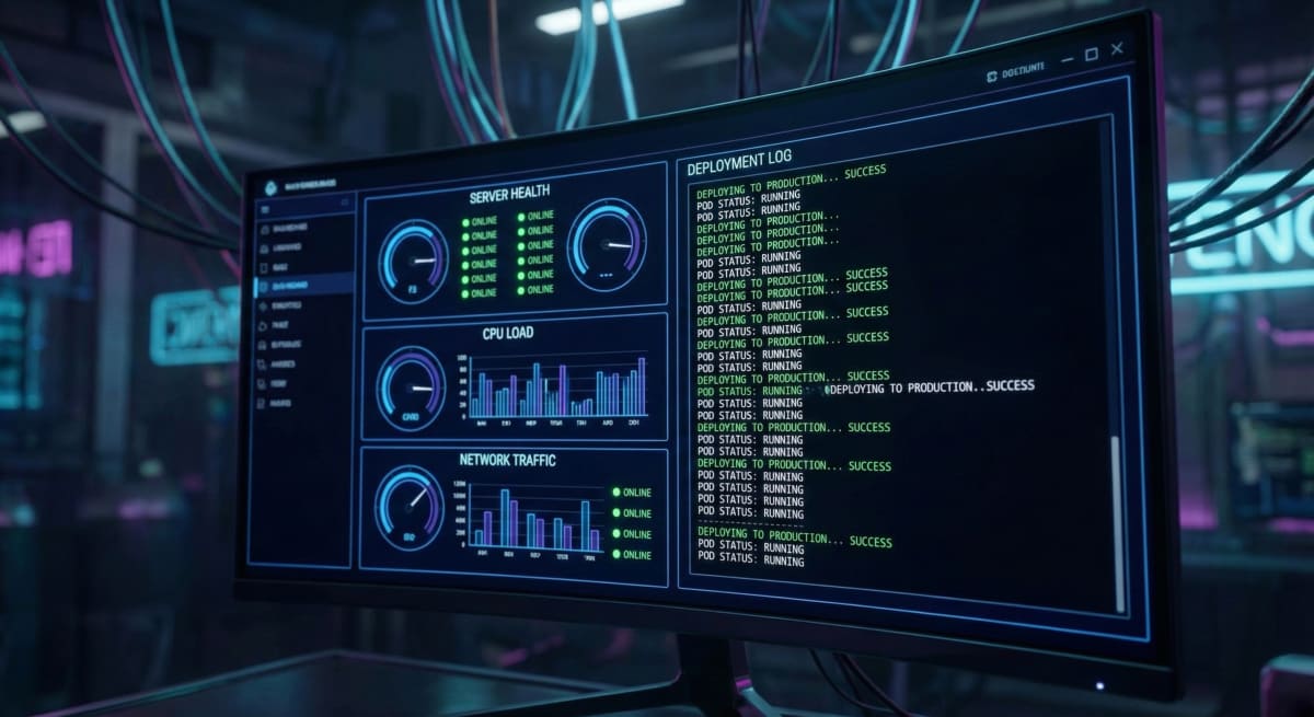 Coolify dashboard UI showing project deployment resources like Next.js and PostgreSQL