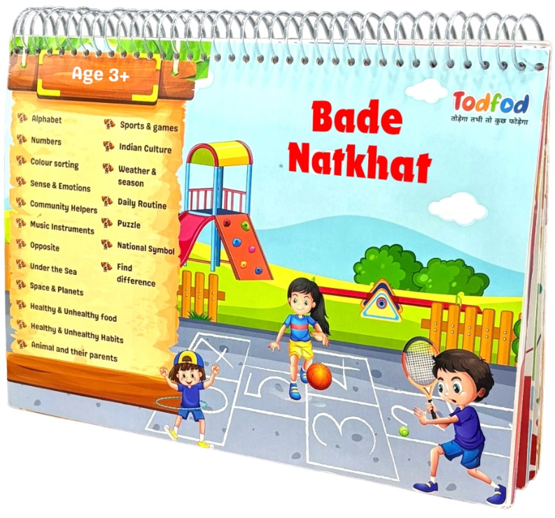 Bade Natkhat Velcro Kids Learning Book – Ages 3 to 7
