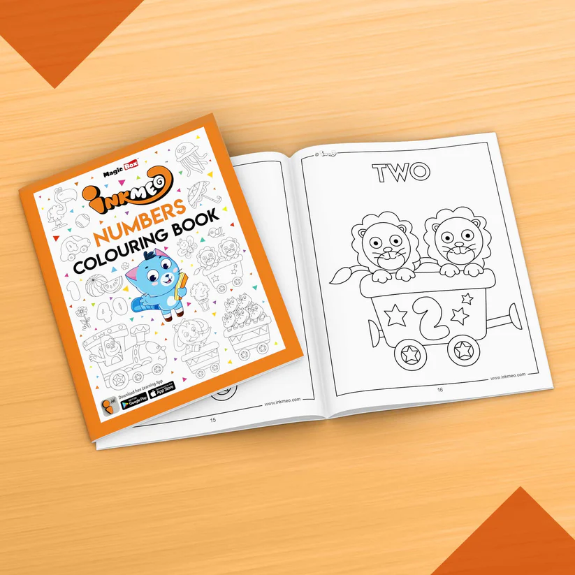 Numbers Reusable Colouring Book