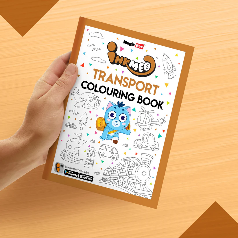 Transport Reusable Colouring Book