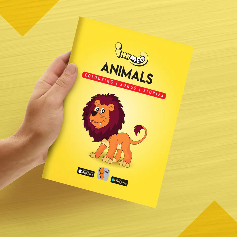 Animals Reusable Colouring Book with AR