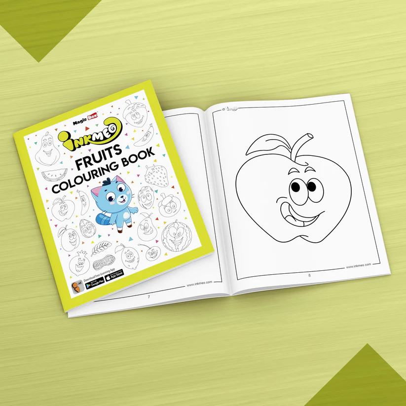 Fruits Reusable Colouring Book