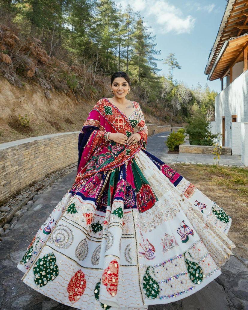 ALC 047 – Multicolor Printed Muslin Cotton Lehenga Choli
