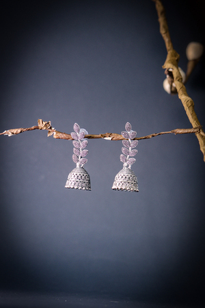 ?? Royal Leaf Oxidized Jhumka Earrings – Feel Like a Princess in Every Step