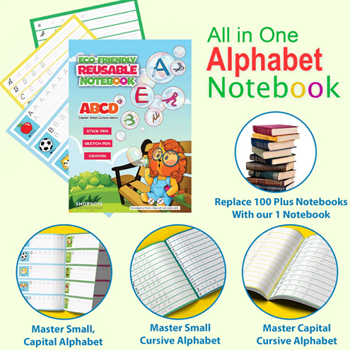 Alphabet Eco-Friendly Reusable Notebooks MA