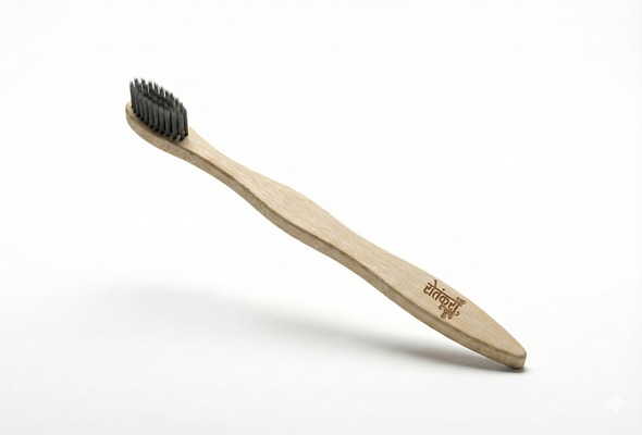 Bamboo Charcoal Bristle Toothbrush ( pack of 2)