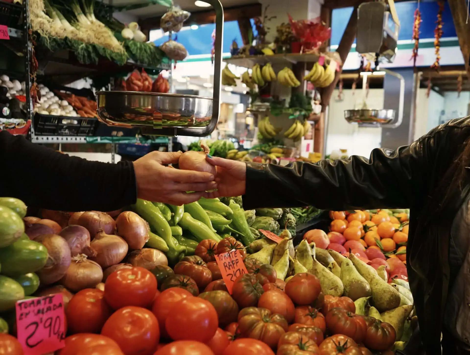 Mercado Olivar market stalls in Palma de Mallorca